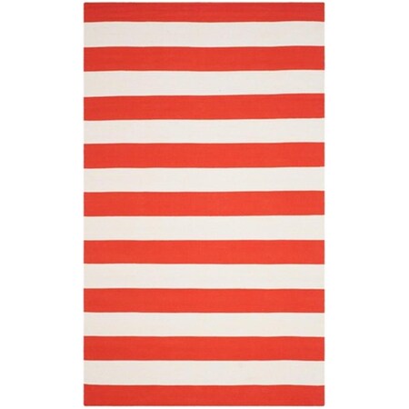 Safavieh Montauk Hand Woven Square Rug- Rust - Ivory- 6 x 6 ft. MTK712L-6SQ